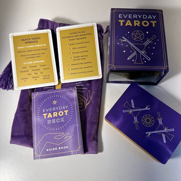 Everyday Tarot Deck with Guidebook and Velvet Bag - Picture 7 of 8